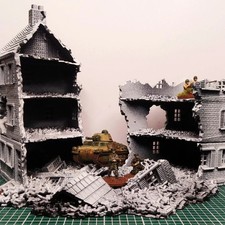 Wargaming Terrain Large Destroyed Building Various Scales Historical Wargaming
