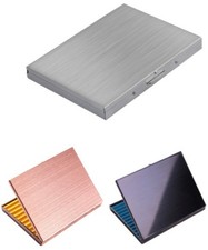 1PCS Cigarette Storage Cover Flip Hard Box Case Holder Metal Clip Black ZX-340