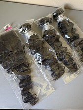 100 Virgin Human Hair Extensions 3 Bundle with closure 14 16 18 12 Deep wave