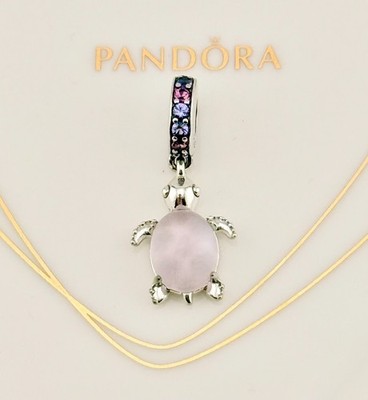 Neu Original Pandora Murano Glas Rosa Meeresschildkröte Dangle Charm 798939C02