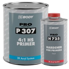 HB BODY HB-P307-G 4:1 GREY PRIMER GAL. & HB-H725 1 LT. HARDENER KIT-FREE SHIP!
