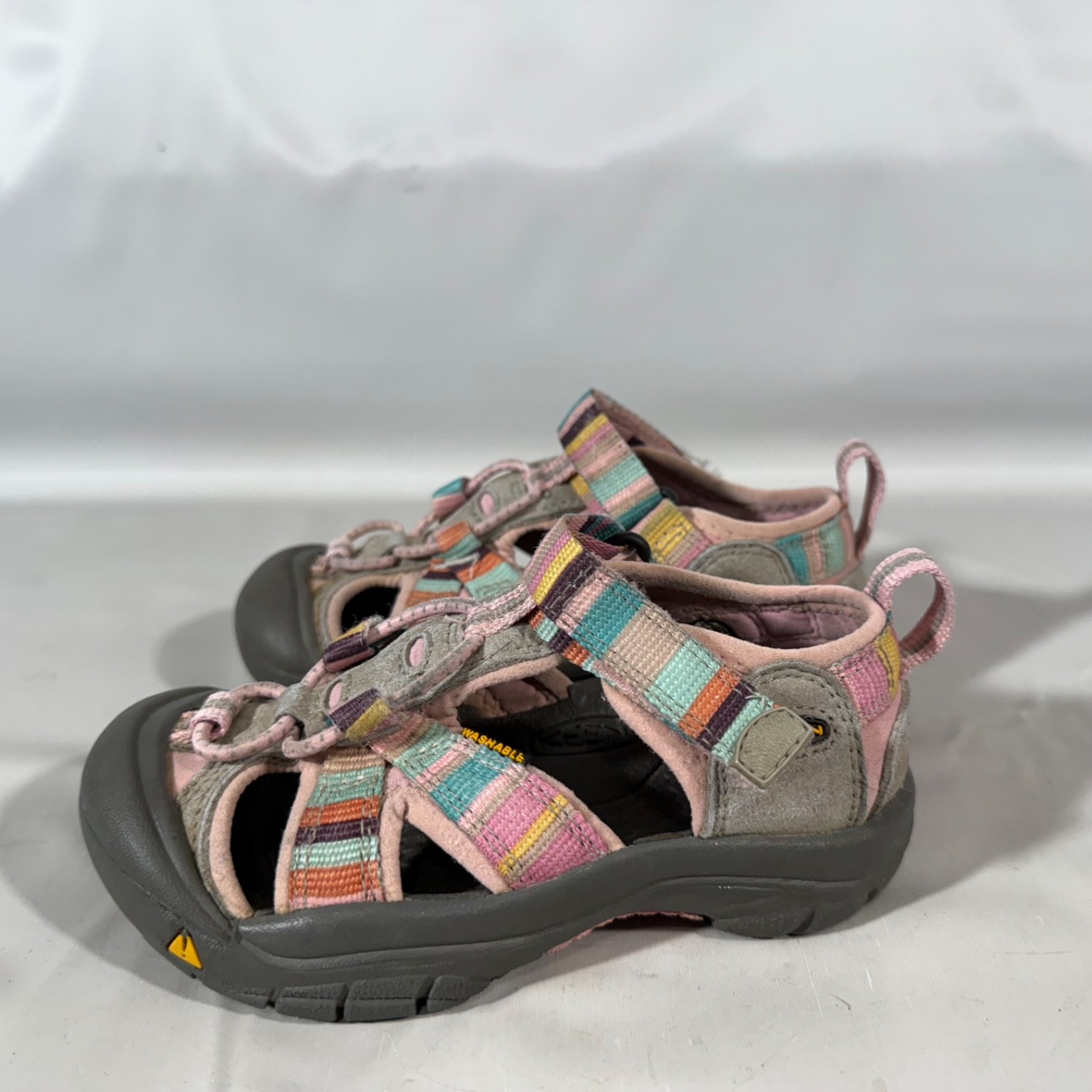 KEEN Ragazze Newport H2 Scarpa Acqua Sandalo Rosa Striscia Arcobaleno Impermeabile TG 10 Bambino