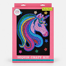 Just Simply Make Rainbow Unicorn Sequin Craft Kit, Unicorn Design, Makes 1