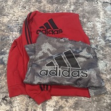 Youth Large Hoodies Adidas Reebok Hooded Sweatshirts Lot School Play Clothes