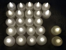 50 Flameless LED Tea Lights Candles Votive with Batteries Fake Tealight DIY