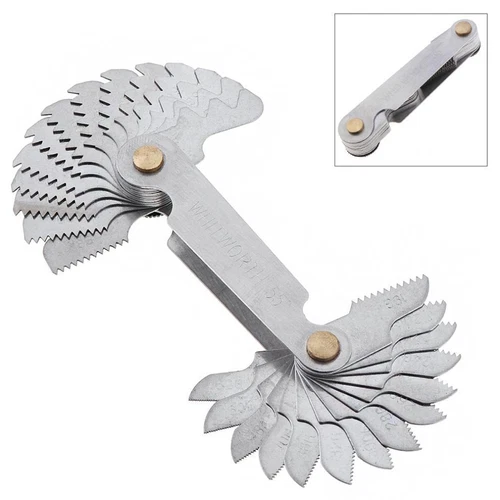28 Blade Whitworth 55 Degree Screw Thread Pitch Gauge Set Industrial Measurement