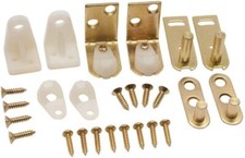 QTY: (24 PACK) Everbilt Cafe/Louvered Door Pivot Set-Brass Finish 241 709