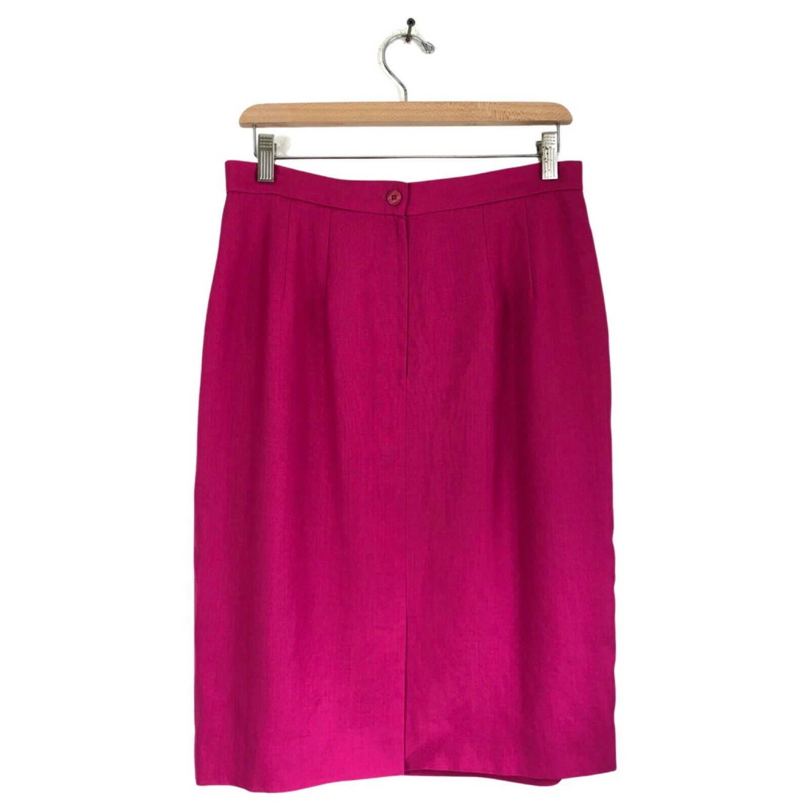 Vintage Skirt 1980 Deep Pink Midi Talbots Viscose… - image 4