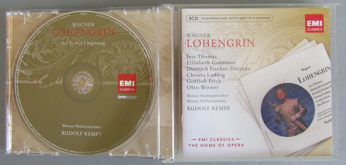 CZ023 Wagner Lohengrin Thomas Grummer Rudolf Kempe EMI 3CD +