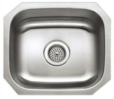 Proflo PFUC303 15-1/2"x18"Single Basin Undermount Stainless Steel Kitchen Sink