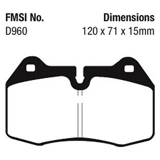 Pastillas de freno delanteras EBC DP31644C Redstuff cerámica bajo polvo para 03-04 Infiniti G35 Foto 3 de 4