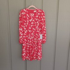 Eliza J Floral Mini Dress Size 2 Women Long Sleeve Puffed Shoulders Preppy