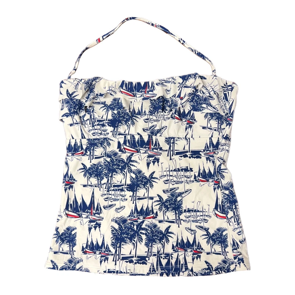 女式沐浴套装 Sperry Topsider Tankini 中号航海 2 件比基尼 — 第 2/4 张图片