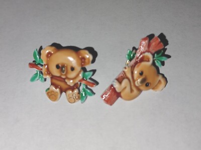 J.J. Koala Bear Eucalyptus Tree Small Lapel Pins Set Of 2 