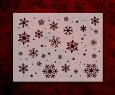 Snowflakes Christmas Snow  8.5" x 11" Stencil FAST FREE SHIPPING (614)