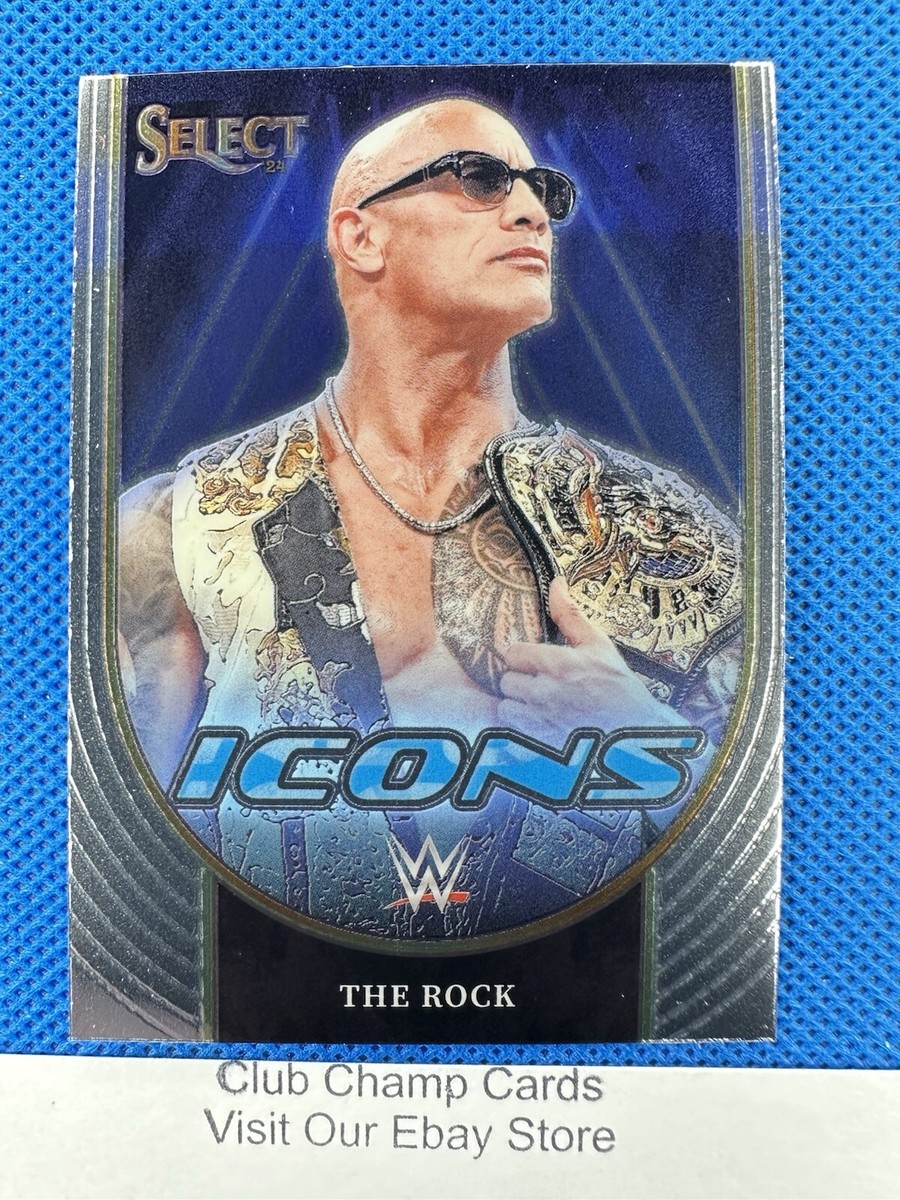 2024 #14 The Rock Panini Select WWE Icons Insert | eBay