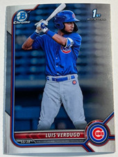 2022 Bowman Chrome Baseball 1st Prospect Card #BCP-147 Luis Verdugo Cubs