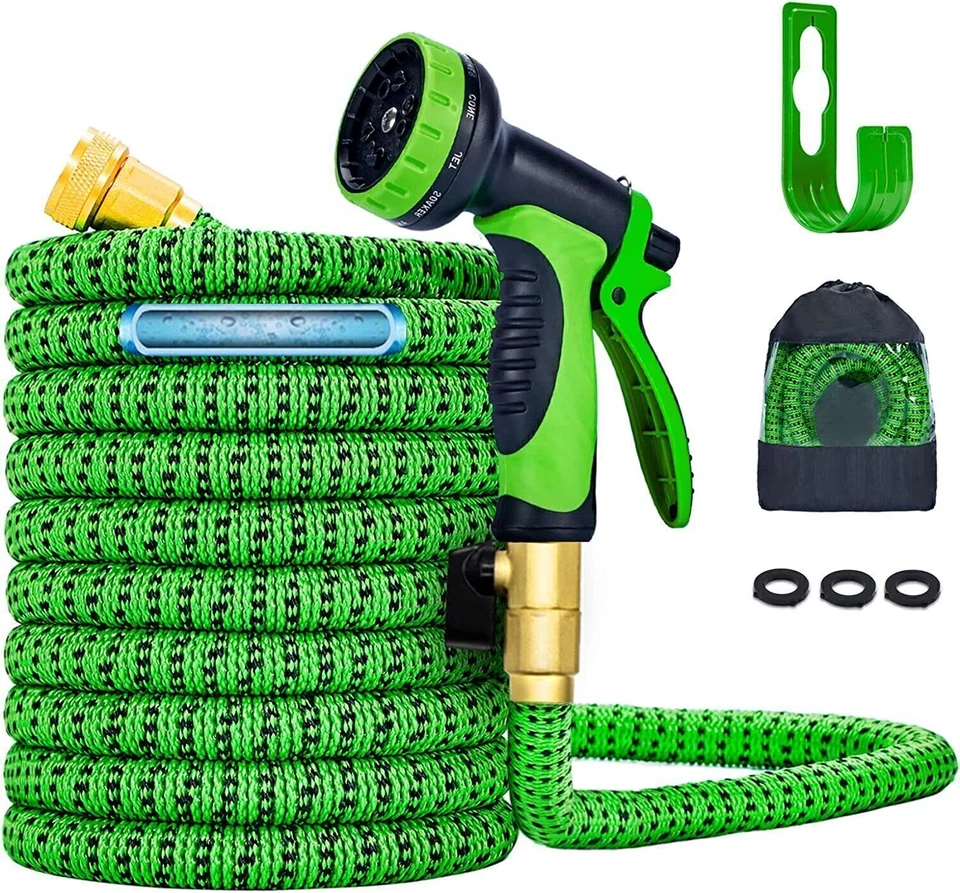 100FT Stronger Deluxe Heavy Duty Expandable Flexible Garden Water Hose W/ Nozzle - Image 4 of 4