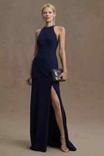 EVENING DRESS SIZE 10 BHLDN LENNOX MIDNIGHT BLUE MAXI ANTHROPOLOGIE NWT $220