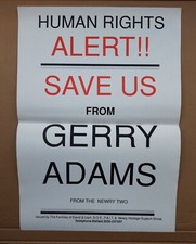 "Save Us from Gerry Adams" Northern Ireland Human Rights campaign poster 1991