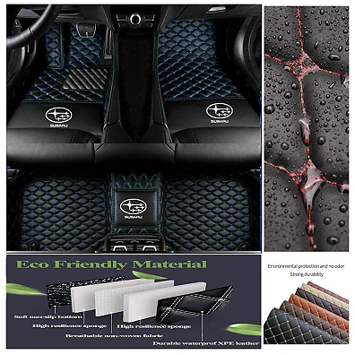 Alfombrillas para coche Subaru Legacy para todo tipo de clima de lujo antideslizantes personalizadas de cuero PU Foto 4 de 4