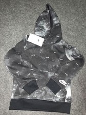 Nike Boys Sportswear Club Galaxy Fleece AOP  Pullover Hoodie-Black Boys Size 5