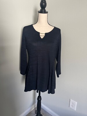 Dressbarn Women's Blue Black Top Size XL NWT
