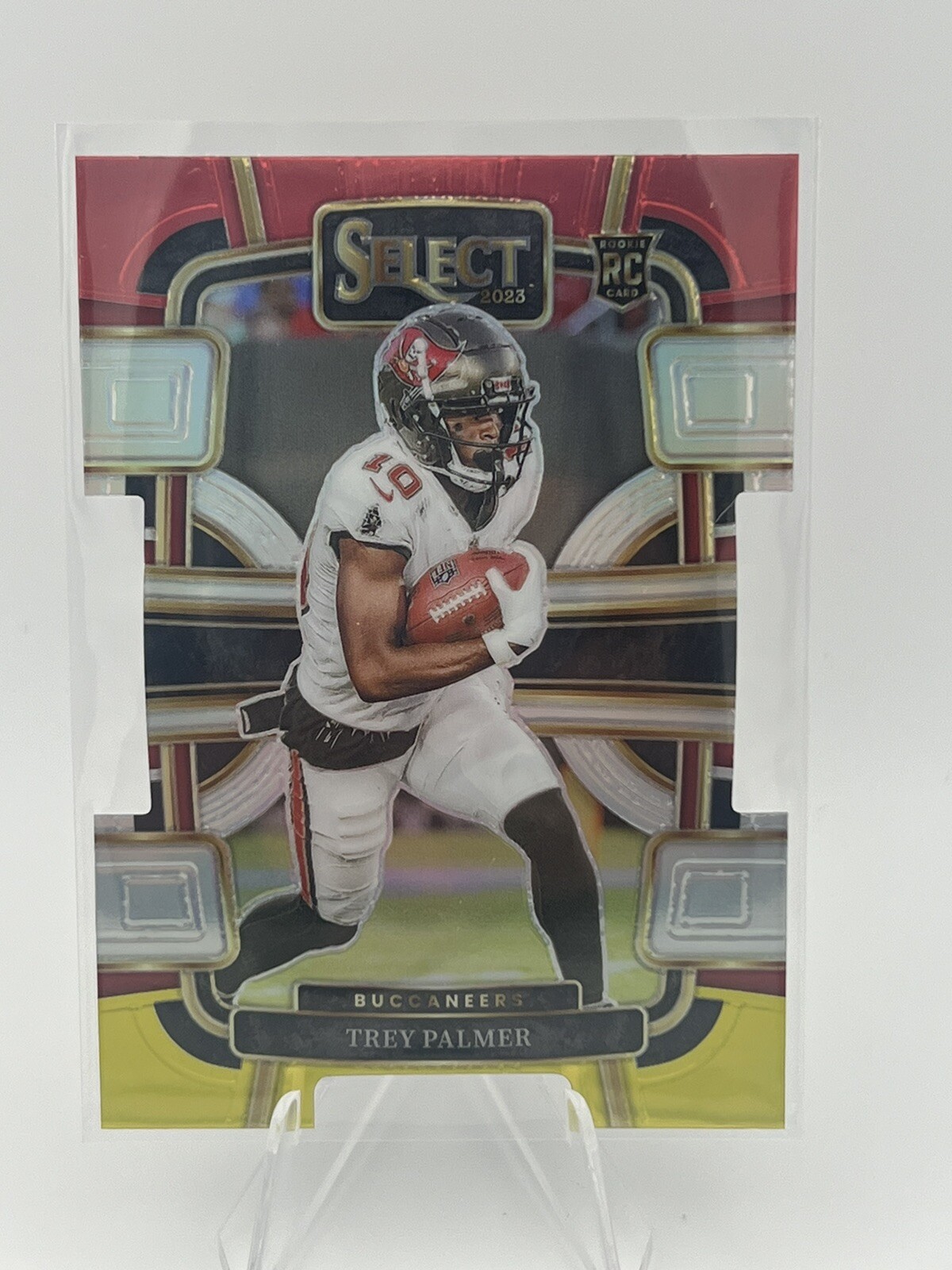 2023 Panini Select Football Red Yellow Prizm Die Cut Rookie #94 Trey Palmer RC