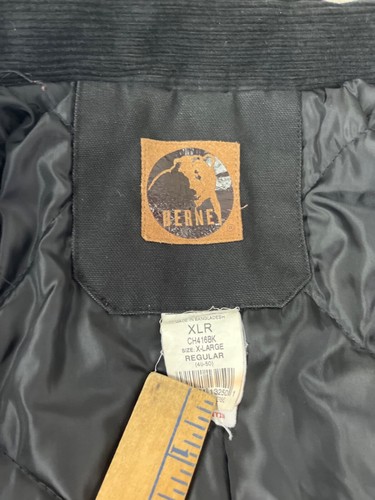 Berne Workwear Duck Canvas Quilt Lining Hood Jacket Black Work Coat Sz XL R - Picture 4 of 11