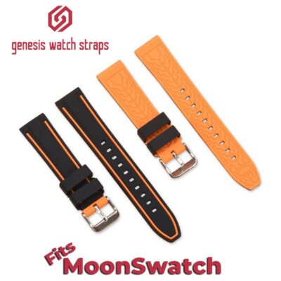 MISSION TO JUPITER RUBBER WATCH STRAP OMEGA MOON SWATCH SPEEDMASTER MOONSWATCH