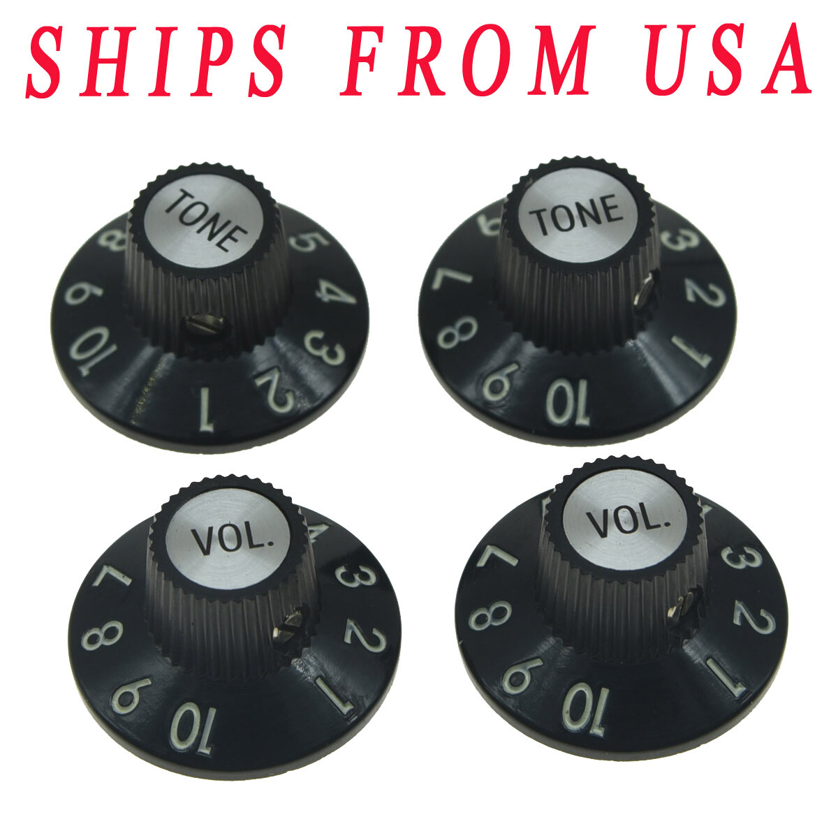 Guitar Witch Hat Knobs 2 Volume 2 Tone for Fender 72 Tele Custom or