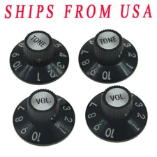 Guitar Witch Hat Knobs 2 Volume 2 Tone for Fender 72 Tele Custom or Others