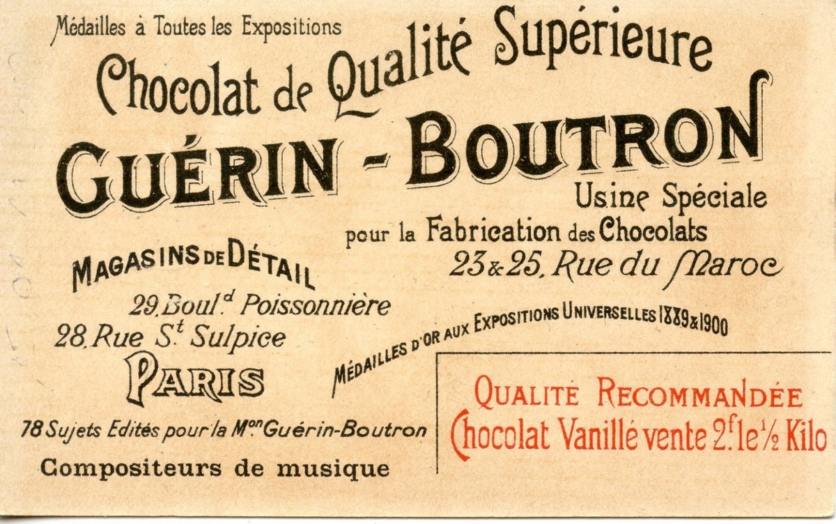 アンティーク　フランス　クロモス　8枚セット　Guerin Boutron Images chromo chocolat Guérin Boutron series - Collection