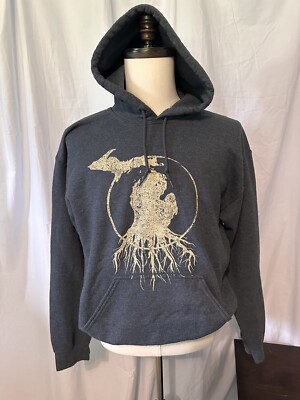 Authentic Michigan Roots Wear Blue Hoodie. Size M. 