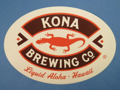 KONA Brewing Co Bier Sammler Sticker ~ Kona, HAWAII ~ Liquid Aloha; Lizard