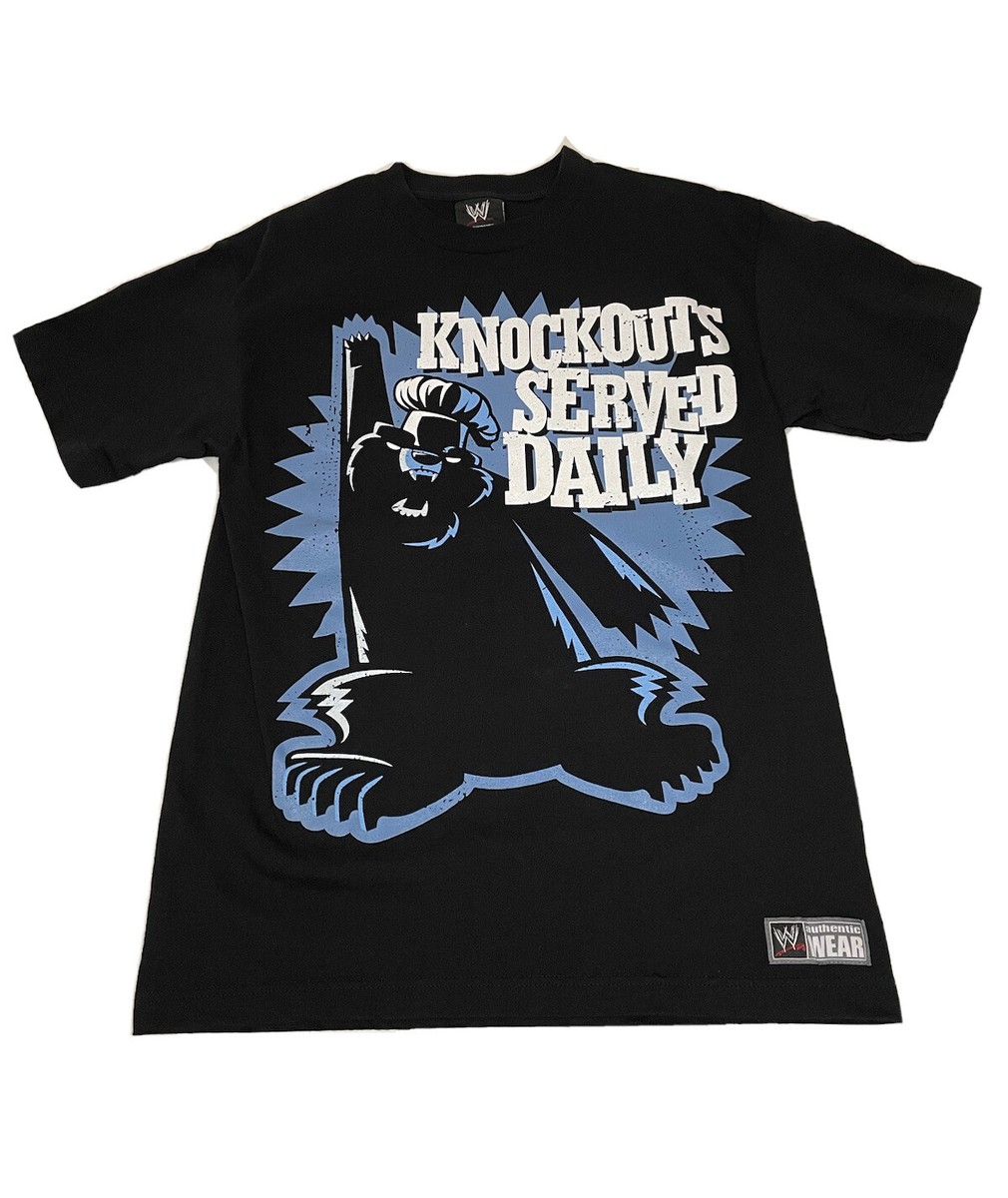 2008 WWE Knockouts Served Daily Mens Black T Shirt M Big Show