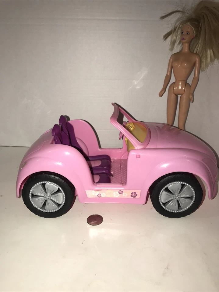 Barbie 2007 coche convertible rosa Mattel con muñeca Barbie 1998 Foto 4 de 4