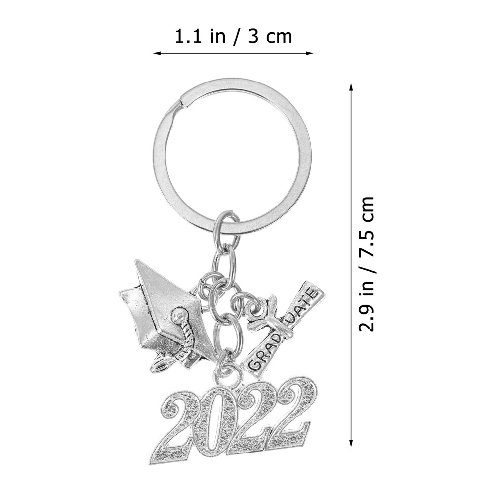 3 Count Rhinestone Keychain Glitter Backpack Graduation Themed Season