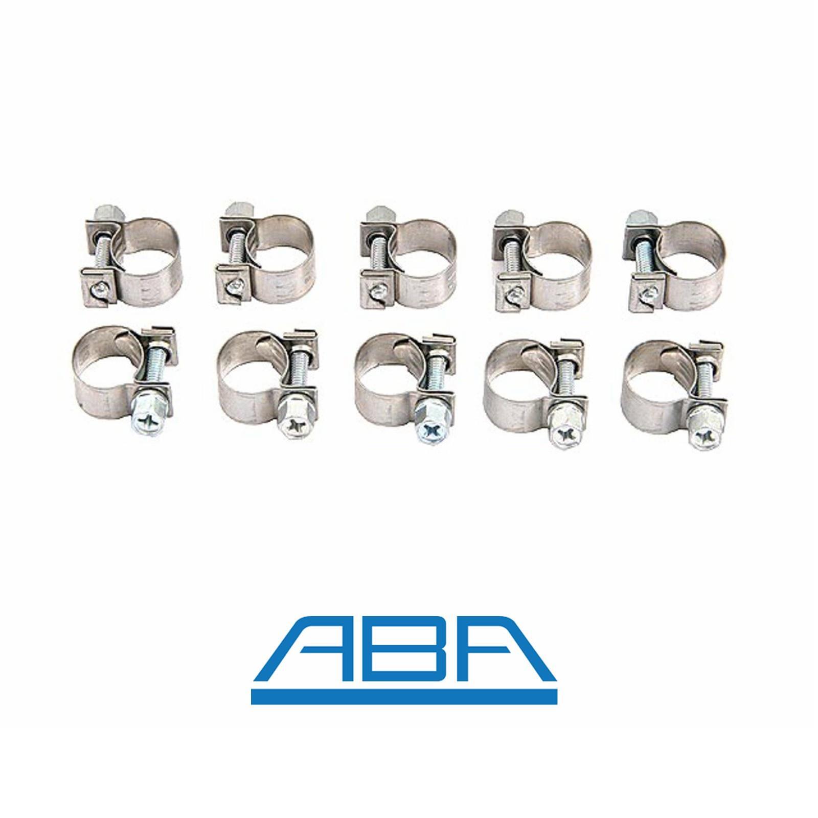 10 13mm Stainless Steel Fuel Injection Hose Clamp Audi BMW Mercedes