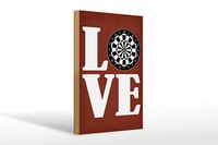 Holzschild Spruch 20X30 Cm Love Dart Geschenk Holz Deko Schild Wooden Sign