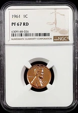 1961 Proof Lincoln Cent certified PF 67 RD by NGC! sku 48026