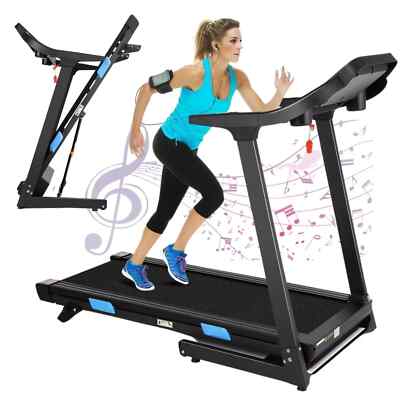 3.25HP Folding Treadmill with Incline Walking Pad Running Machine for Home LCD