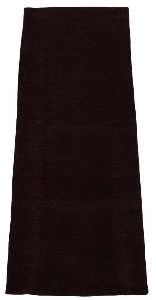 Braun Brücke 100% Wolle Läufer 75X250 cm Handgewebter Teppich Orientteppich C28 - Bild 2 von 4