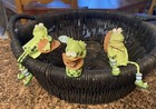 3x Small Garden Frogs Statues Flowerpot  Decor for Patio House Pots — photo 1