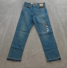 Women's Levi's Wedgie High Rise Straight Medium Wash Jeans Button Fly 26 x 28