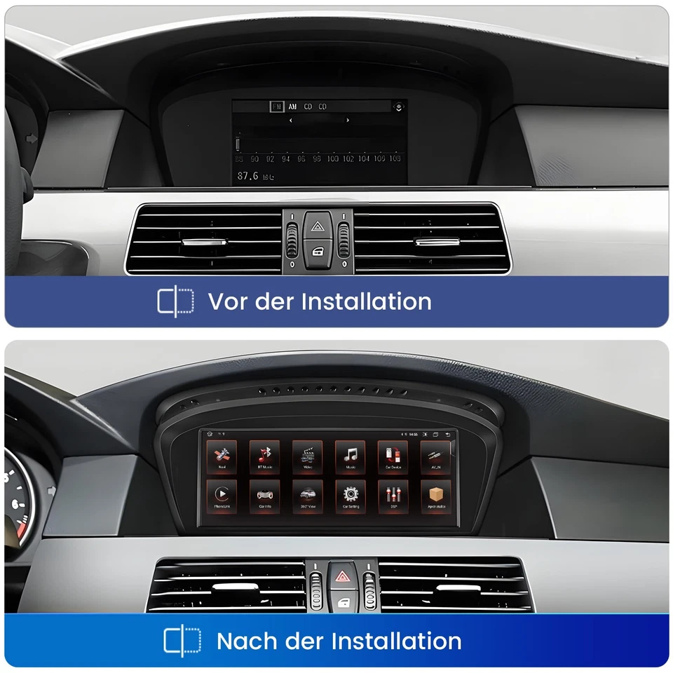 Android Radio 32GB für BMW E60 E61 CCC E90 E91 E92 E93 Carplay GPS Navi - Bild 4 von 4