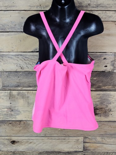 OP Swim Top Pink Flamingo Size Large 10-12 Girls Chest 25" Length 17" - Picture 4 of 5