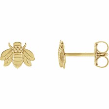 Bumblebee Earrings In 14K Yellow Gold