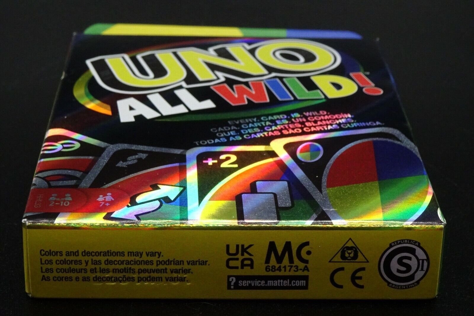 Mattel games Uno All Wild Card Game Multicolor