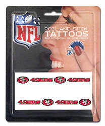 San Francisco 49ers 8-Pack Waterless Temporary Tattoos Free Shipping ...